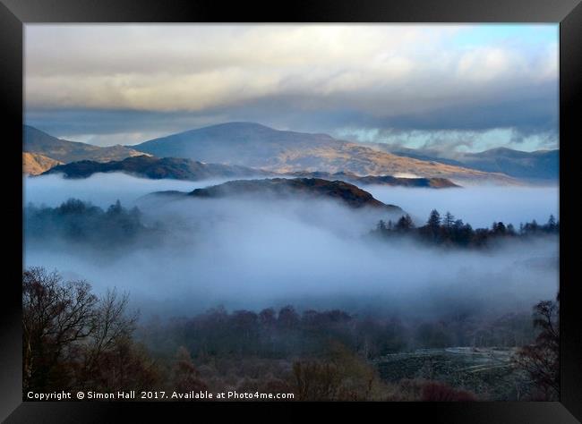 Hodge Close Coniston Framed Print by Simon Hall