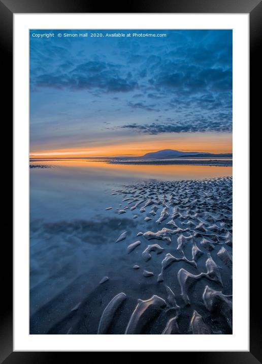 Walney Island Sunset. Framed Mounted Print by Simon Hall