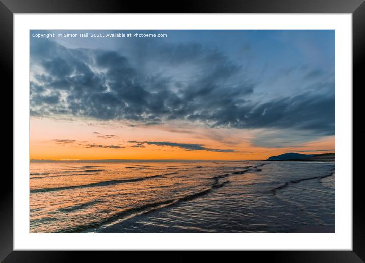 Walney Island Sunset. Framed Mounted Print by Simon Hall