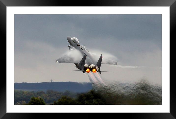  F15E Stike Eagle power climb Framed Mounted Print by Philip Catleugh