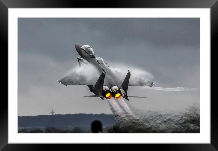  F15E pulls up at Duxford 2011 Framed Mounted Print by Philip Catleugh