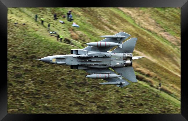 Tornado GR4 in the Mach Loop Wales Framed Print by Philip Catleugh