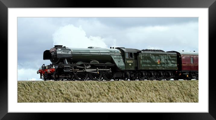The Flying Scotsman approaching RIbblehead Viaduct Framed Mounted Print by Philip Catleugh