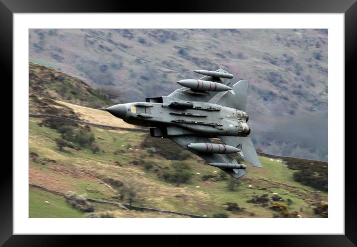 RAF Tornado GR4 blasts through the Mach Loop in Wa Framed Mounted Print by Philip Catleugh