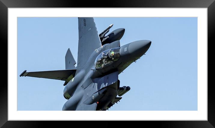 USAF F15E  low level in Wales Framed Mounted Print by Philip Catleugh