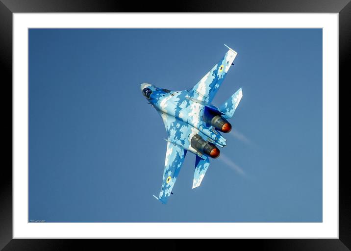 Turn and Burn ! SU27 at RIAT 2018 Framed Mounted Print by Philip Catleugh