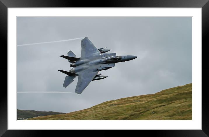 F15c Eagle low level in Wales  Framed Mounted Print by Philip Catleugh