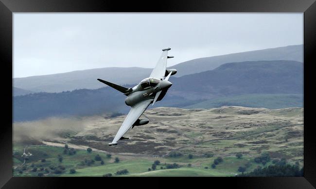 RAF Typhoon low level in Wales at the Mach Loop  1 Framed Print by Philip Catleugh