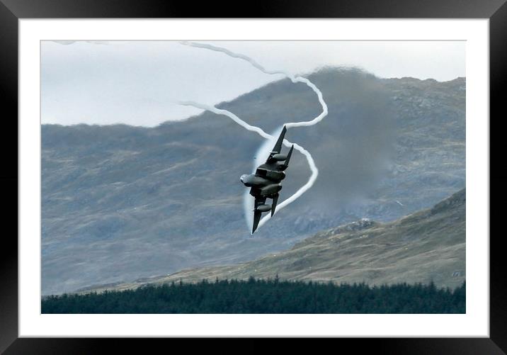 USAF F15 pulling G Framed Mounted Print by Philip Catleugh