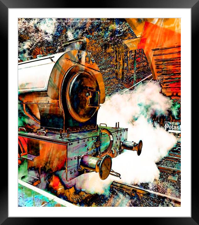 Steam Engine 3698 ‘Repulse’ Lakeside & Haverthwait Framed Mounted Print by Mike Marsden