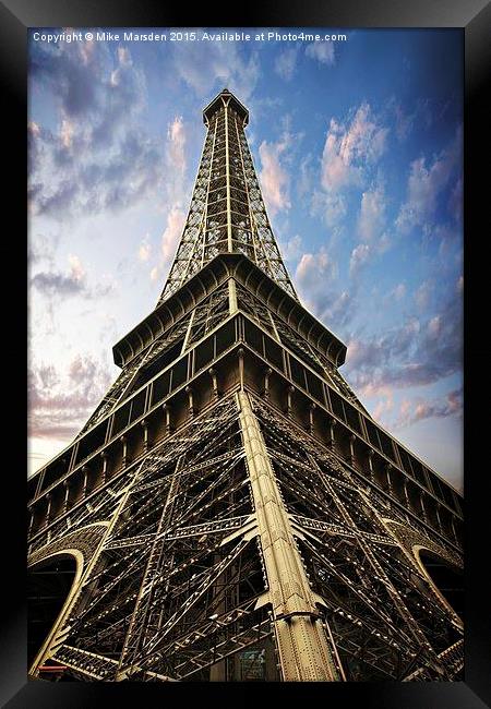 Eiffel Tower Framed Print by Mike Marsden