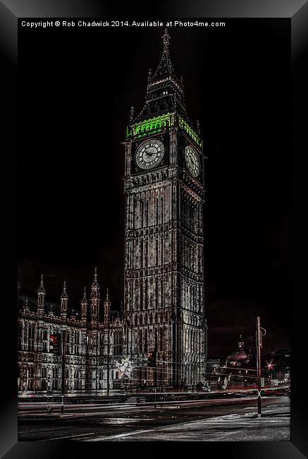  BigBen HDR Framed Print by Rob Chadwick