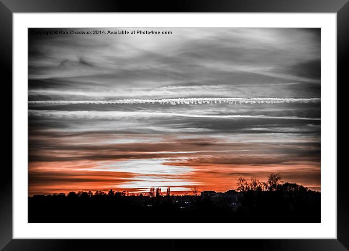  Sunset over sheffield Framed Mounted Print by Rob Chadwick