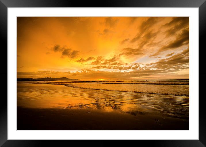  Tropical Beach Sunset Framed Mounted Print by Lee Wilson
