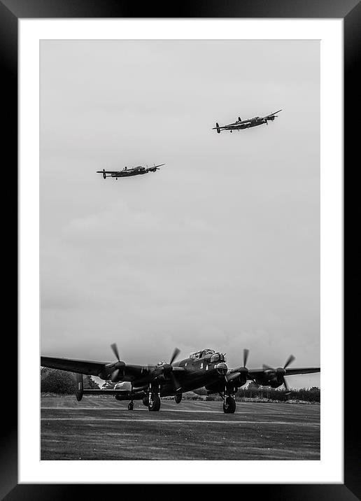  Three Lancasters Framed Mounted Print by Lee Wilson