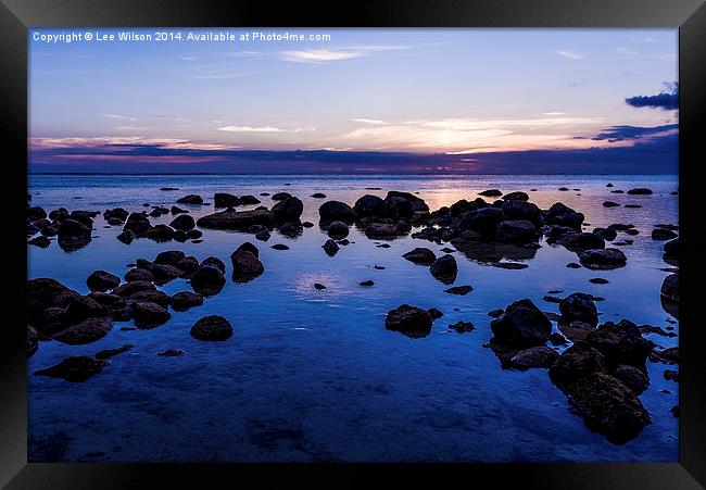 Oceans Blue  Framed Print by Lee Wilson