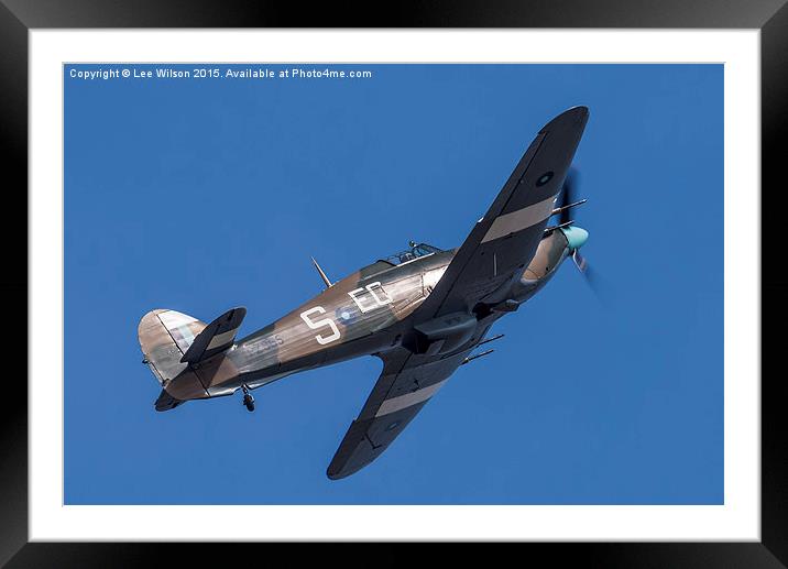 Hawker Hurricane Framed Mounted Print by Lee Wilson
