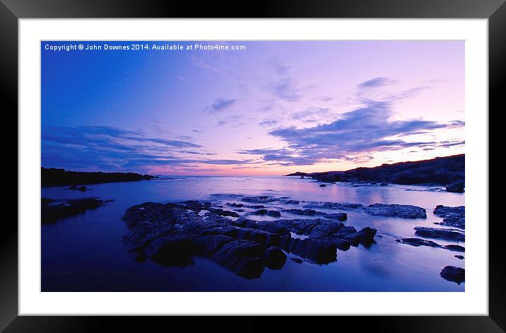  Sunset Blue Framed Mounted Print by John Downes