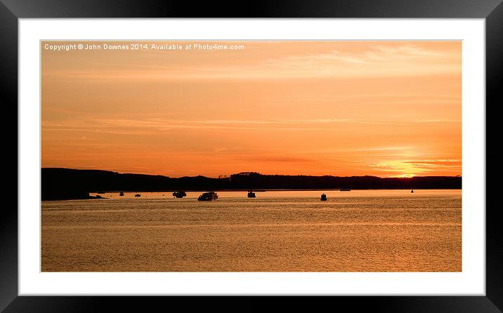  Tamar Sunset Framed Mounted Print by John Downes