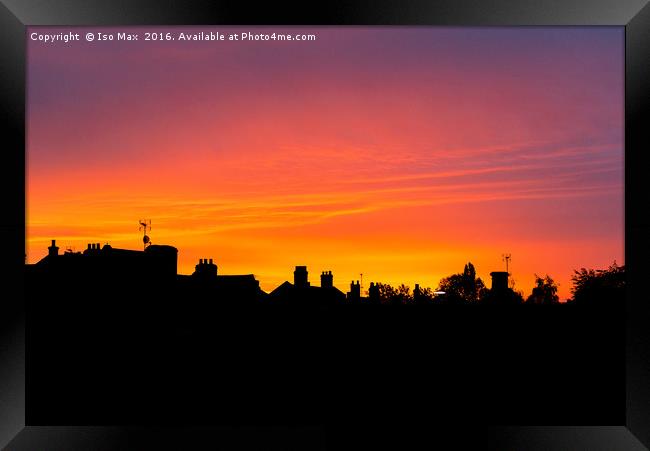 Red Sky In The Morning! Silhouette Warning! Framed Print by The Tog
