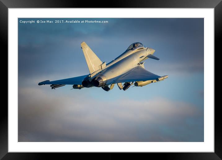 Touch And Go With, RAF Typhoon ZK351 Framed Mounted Print by The Tog