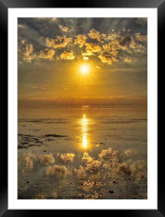 Hunstanton Sunset Framed Mounted Print by Alan Simpson