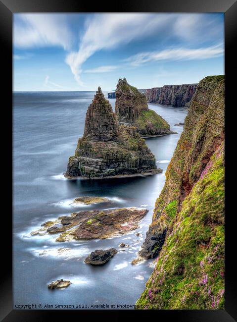 The Stacks of Ducansby Framed Print by Alan Simpson