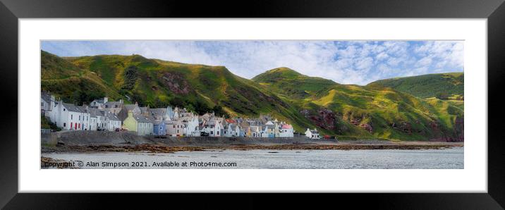 Gardenstown Panorama Framed Mounted Print by Alan Simpson