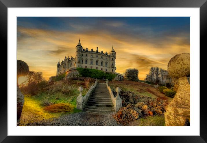 Dunrobin Castle Framed Mounted Print by Alan Simpson