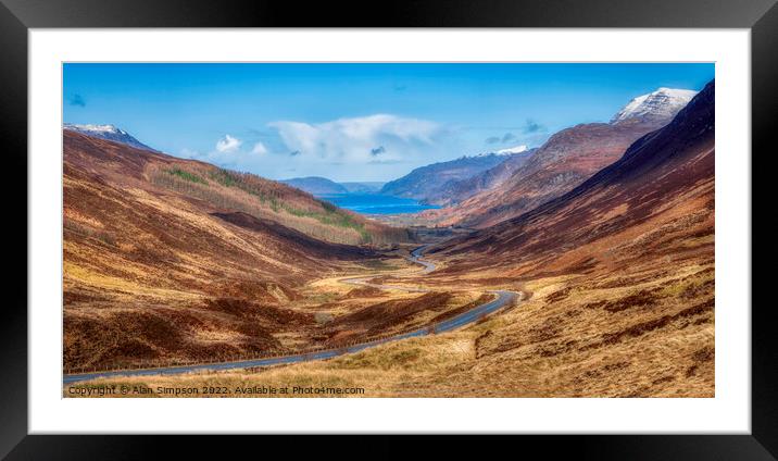 Loch Maree View Framed Mounted Print by Alan Simpson