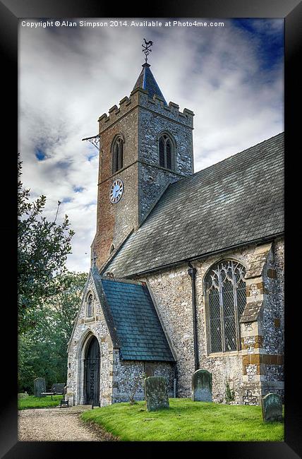  St Andrew Church, Ringstead, Norfolk Framed Print by Alan Simpson