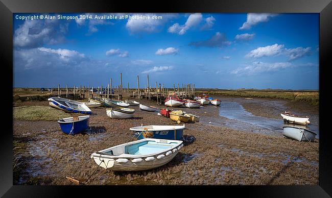  Morston Quay Framed Print by Alan Simpson