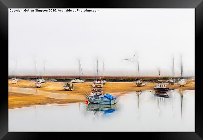 Wells Harbour Framed Print by Alan Simpson