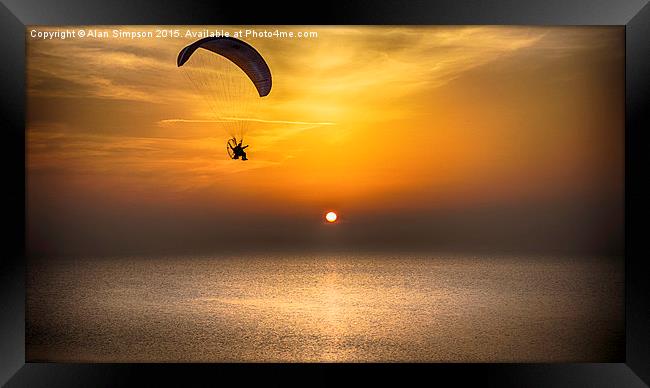  Chasing the Sun Framed Print by Alan Simpson