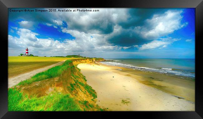  Happisburgh Beach Framed Print by Alan Simpson