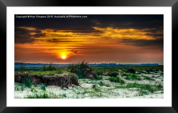  Holme Beach Sunset Framed Mounted Print by Alan Simpson