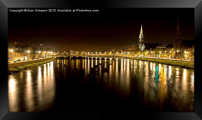  Inverness by Night Framed Print by Alan Simpson