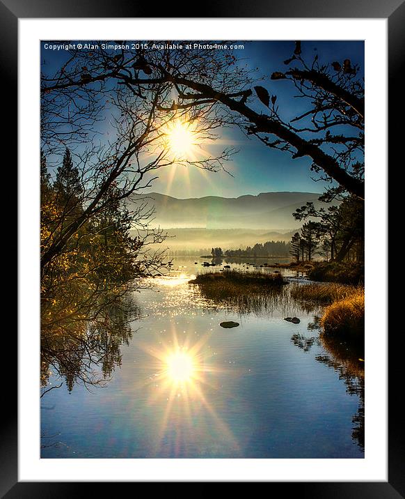  Sunrise at Loch Morlich Framed Mounted Print by Alan Simpson