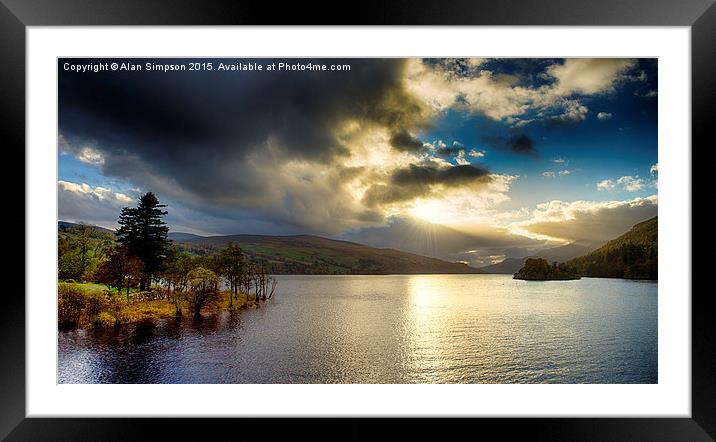  Sunset at Loch Tay Framed Mounted Print by Alan Simpson