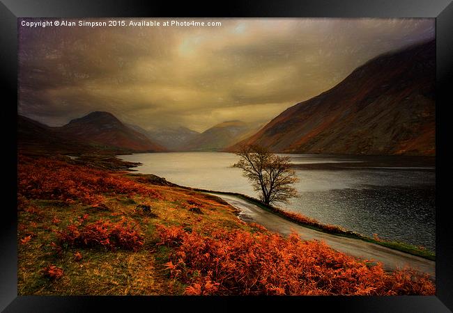  Wast Water and the Screes Framed Print by Alan Simpson