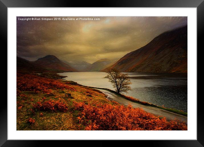  Wast Water and the Screes Framed Mounted Print by Alan Simpson