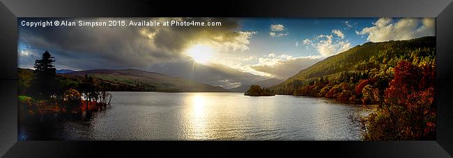  Loch Tay Sunset Framed Print by Alan Simpson