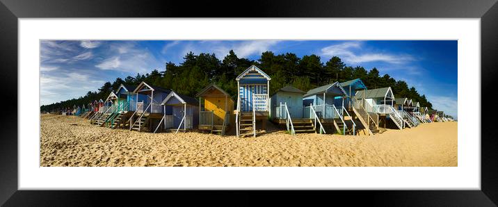 Norfolk Beach Huts Framed Mounted Print by Alan Simpson