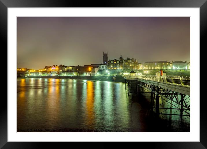 Cromer at Night Framed Mounted Print by Alan Simpson
