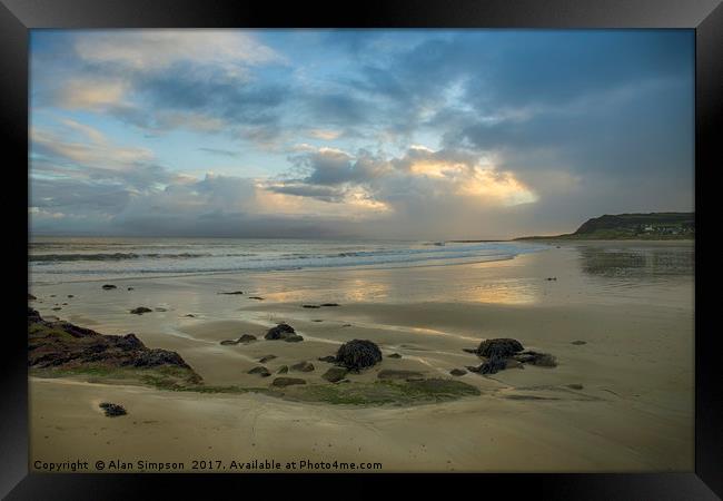 Shandwick Bay Beach Framed Print by Alan Simpson