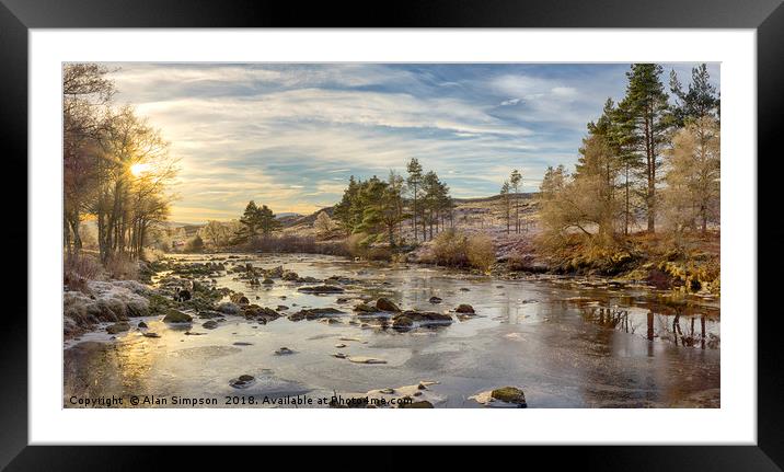 Kyle of Sutherland Sunrise Framed Mounted Print by Alan Simpson