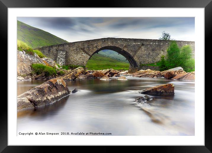 Garva Bridge Framed Mounted Print by Alan Simpson