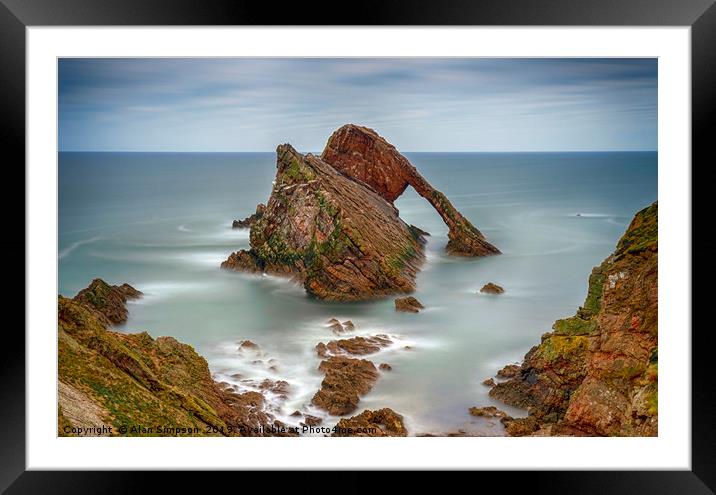 Bow Fiddle Rock Framed Mounted Print by Alan Simpson