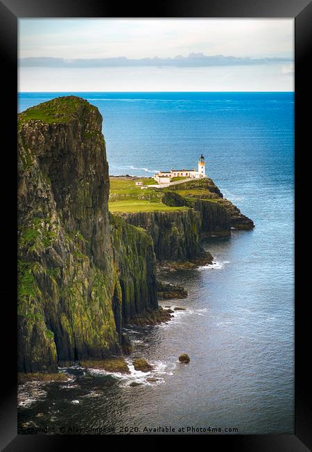 Neist Point Lighthouse Framed Print by Alan Simpson