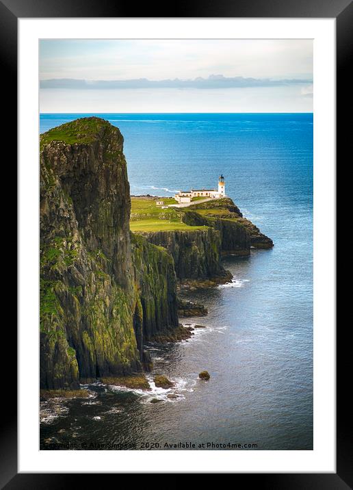 Neist Point Lighthouse Framed Mounted Print by Alan Simpson